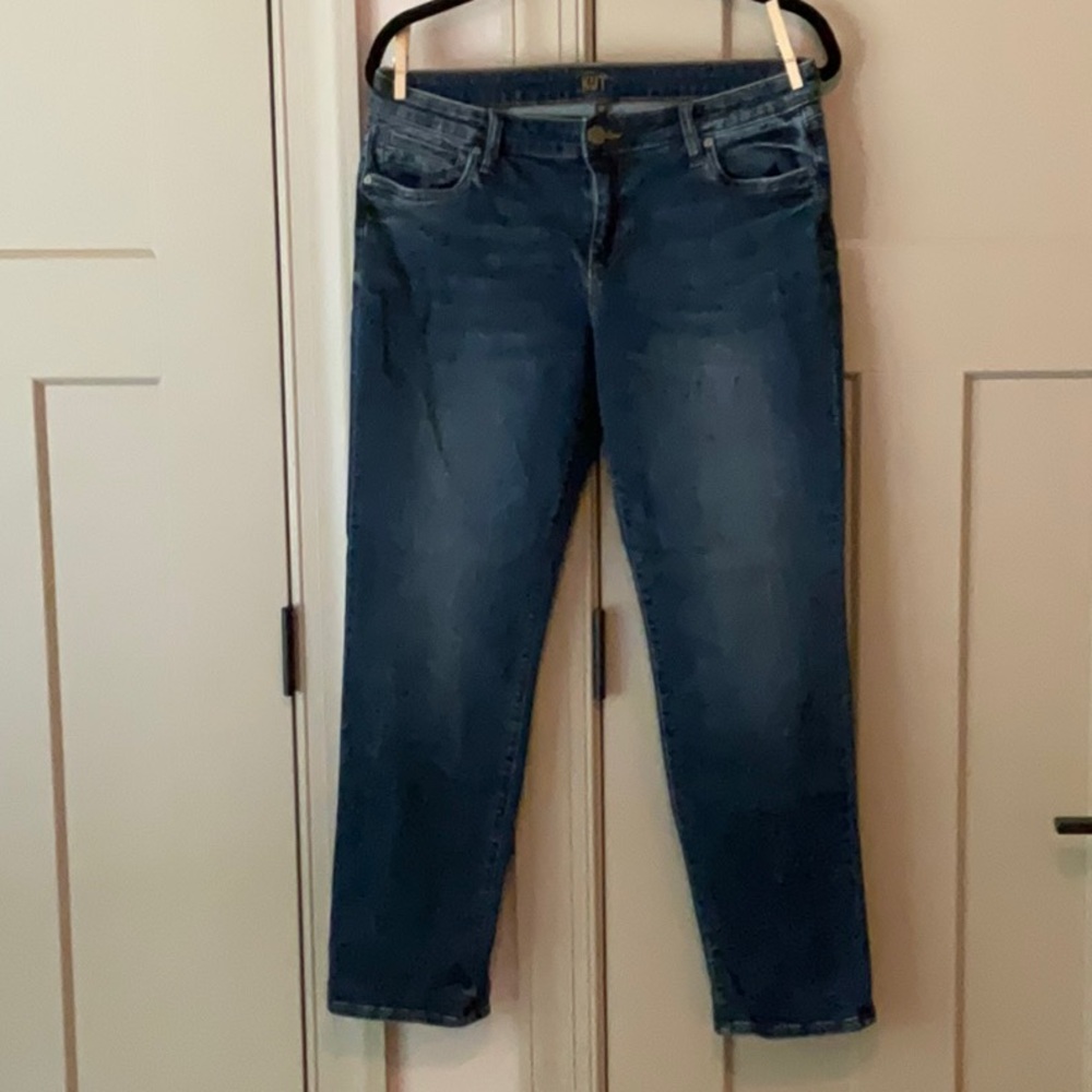Kut from the Kloth Boyfriend Jeans in Darl Blue